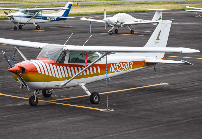 Photo of N52993 - PRIVATE Cessna 175 Skyhawk at BDU on AeroXplorer Aviation Database