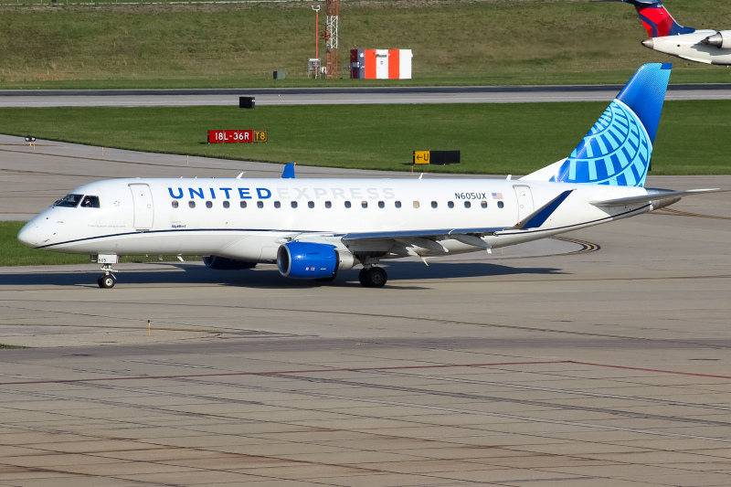 Photo of N605UX - United Express Embraer E175 at CVG on AeroXplorer Aviation Database