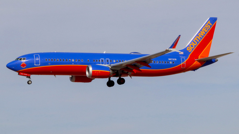 Photo of N872CB - Southwest Airlines Boeing 737 MAX 8 at LAS on AeroXplorer Aviation Database