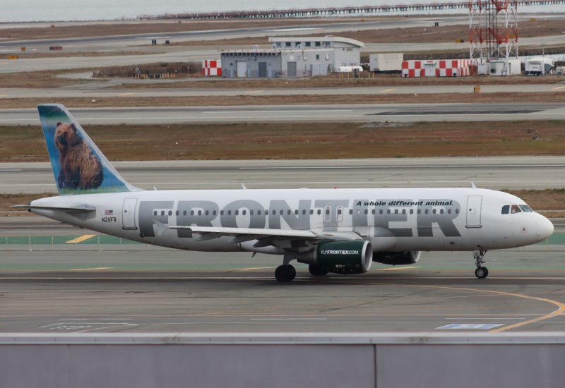 Photo of N211FR - Frontier Airlines Airbus A320 at SFO on AeroXplorer Aviation Database