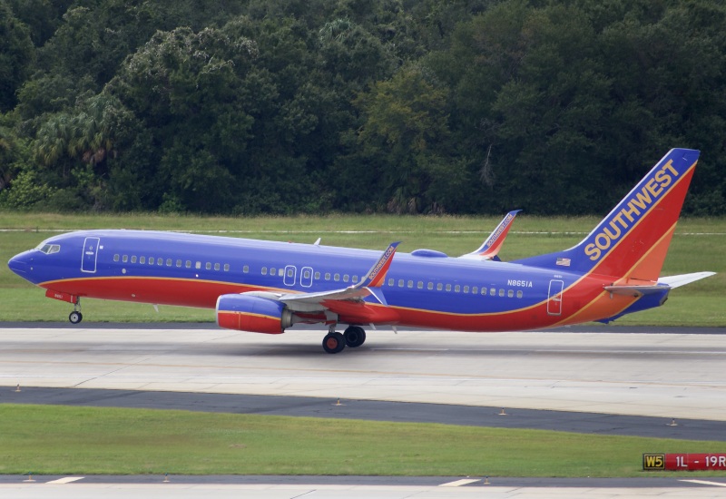 Photo of N8651A - Southwest Airlines Boeing 737-800 at TPA on AeroXplorer Aviation Database