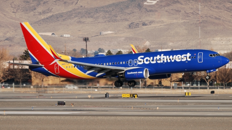 Photo of N8571Z - Southwest Airlines Boeing 737-800 at RNO on AeroXplorer Aviation Database