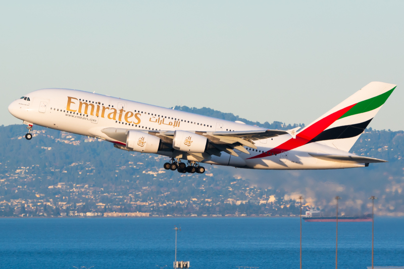 Photo of A6-EUT - Emirates Airbus A380-800 at SFO on AeroXplorer Aviation Database Photo of A6-EUT - Emirates Airbus A380-800 at SFO on AeroXplorer Aviation Database