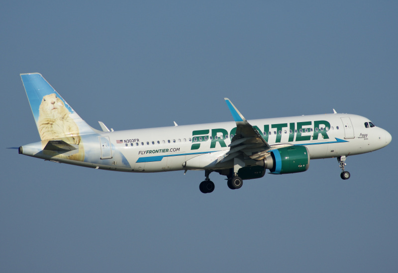 Photo of N303FR - Frontier Airlines Airbus A320NEO at GRB on AeroXplorer Aviation Database