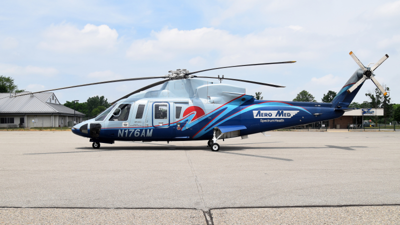 Photo of N176AM - Aero Med Spectrum Health Sikorsky S-76C at ARB on AeroXplorer Aviation Database