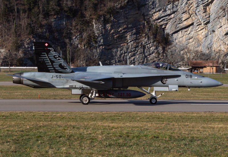 Photo of J-5018 - Swiss Air Force McDonnel Douglas F/A-18 Hornet at LSMM on AeroXplorer Aviation Database