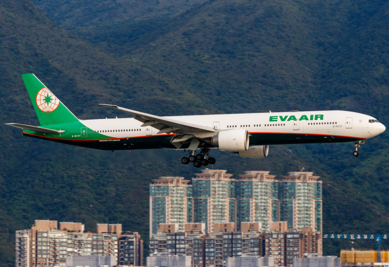 Photo of B-16727 - EVA Air Boeing 777-300ER at HKG on AeroXplorer Aviation Database