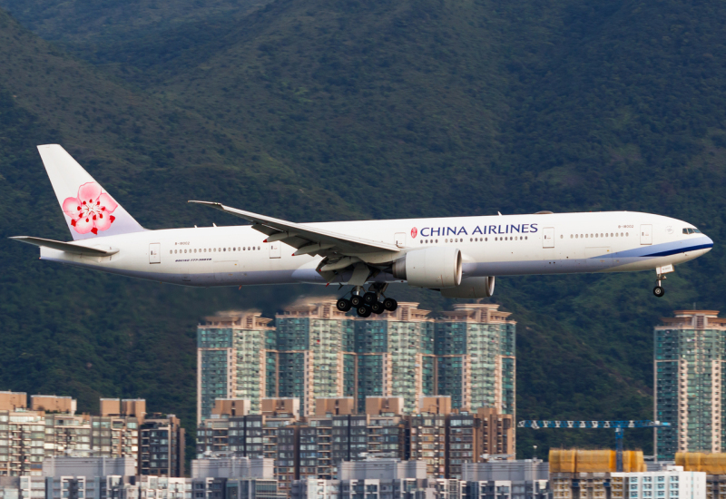 Photo of B-18002 - China Airlines Boeing 777-300ER at HKG on AeroXplorer Aviation Database