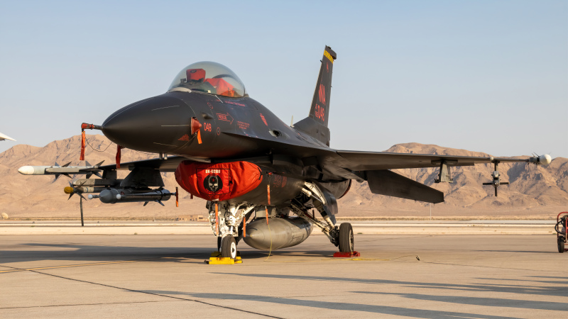Photo of 89-2048 - USAF - United States Air Force General Dynamics F-16 Fighting Falcon at LSV on AeroXplorer Aviation Database