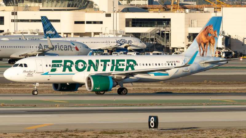 Photo of N343FR - Frontier Airlines Airbus A320NEO at LAX on AeroXplorer Aviation Database