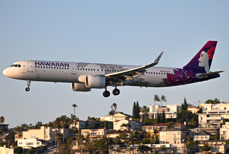 Photo of N217HA - Hawaiian Airlines Airbus A321NEO at SAN on AeroXplorer Aviation Database