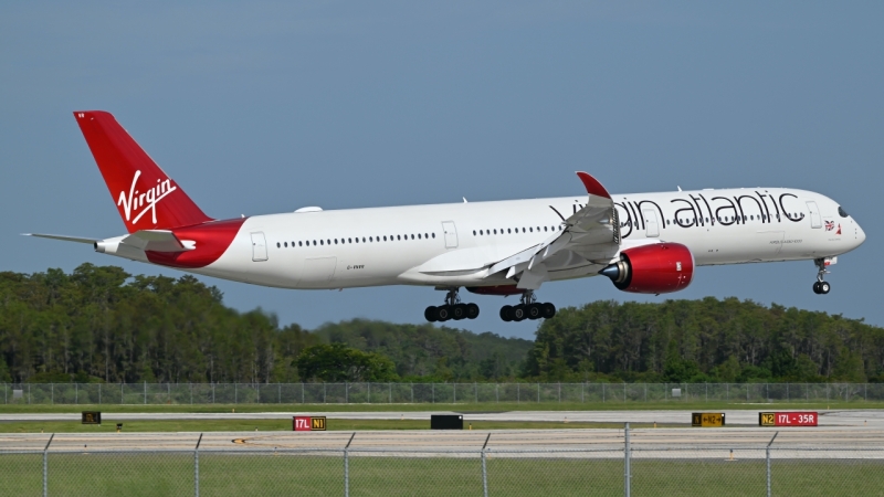 Photo of G-VNVR - Virgin Atlantic Airbus A350-1000 at MCO on AeroXplorer Aviation Database