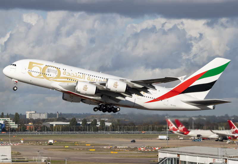 Photo of A6-EVQ - Emirates Airbus A380-800 at LHR on AeroXplorer Aviation Database