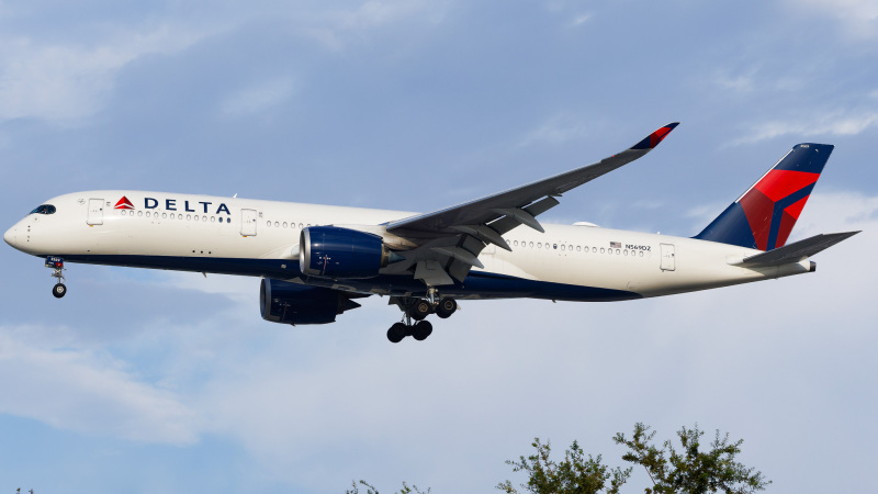 Photo of N569DZ - Delta Airlines Airbus A350-900 at TPA on AeroXplorer Aviation Database