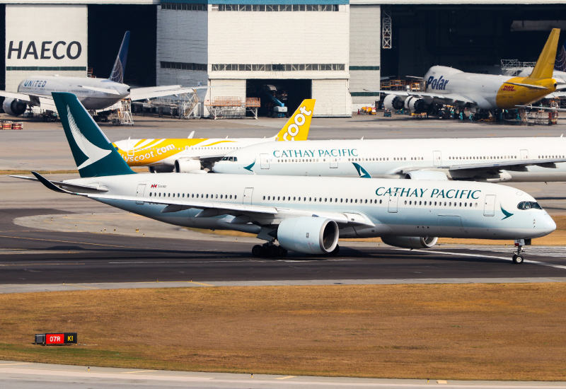 Photo of B-LRE - Cathay Pacific Airbus A350-900 at HKG on AeroXplorer Aviation Database