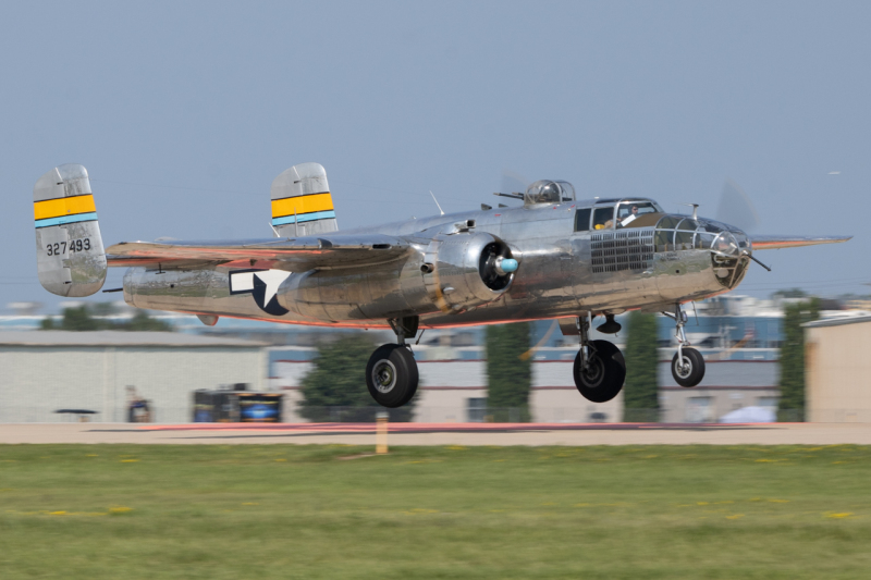 Photo of N27493 - Commemorative Air Force  North American B-25 Mitchell at OSH on AeroXplorer Aviation Database