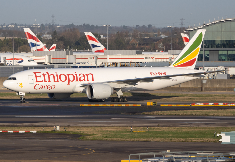 Photo of ET-AWE - Ethiopian Airlines Boeing 777-F at LHR on AeroXplorer Aviation Database