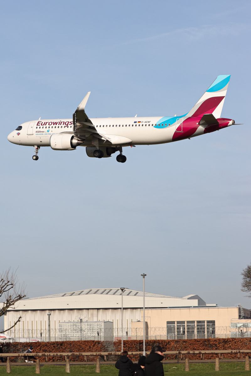Photo of D-AENF - Eurowings Airbus A320NEO at LHR on AeroXplorer Aviation Database