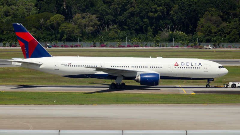Photo of N866DA - Delta Airlines Boeing 777-200ER at SIN on AeroXplorer Aviation Database