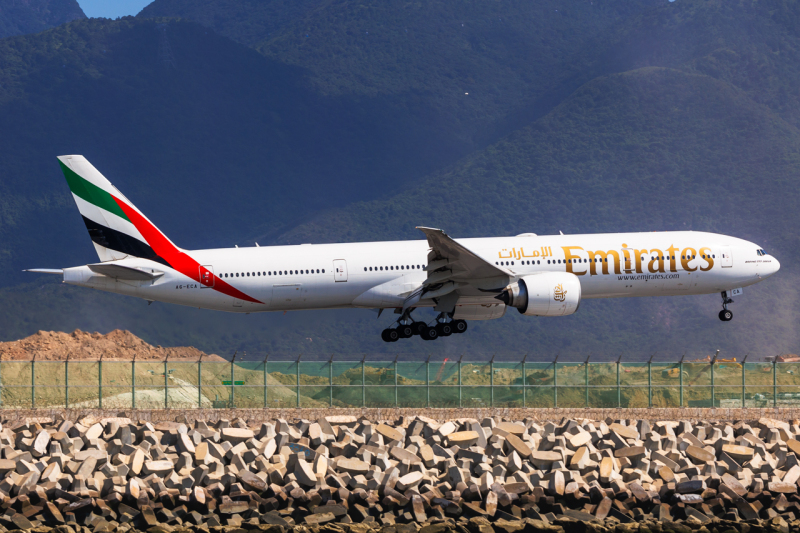 Photo of A6-ECA - Emirates Boeing 777-300ER at HKG on AeroXplorer Aviation Database