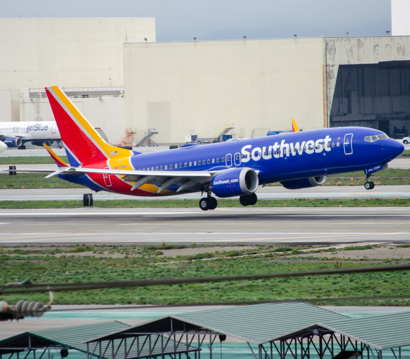 Photo of N8754S - Southwest Airlines Boeing 737 MAX 8 at LAX on AeroXplorer Aviation Database