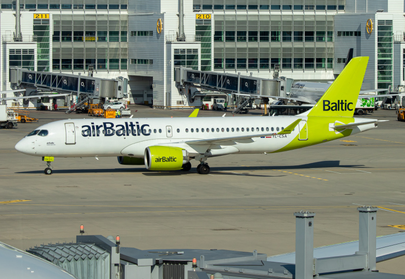 Photo of YL-CSA - Air Baltic Airbus A220-300 at MUC on AeroXplorer Aviation Database