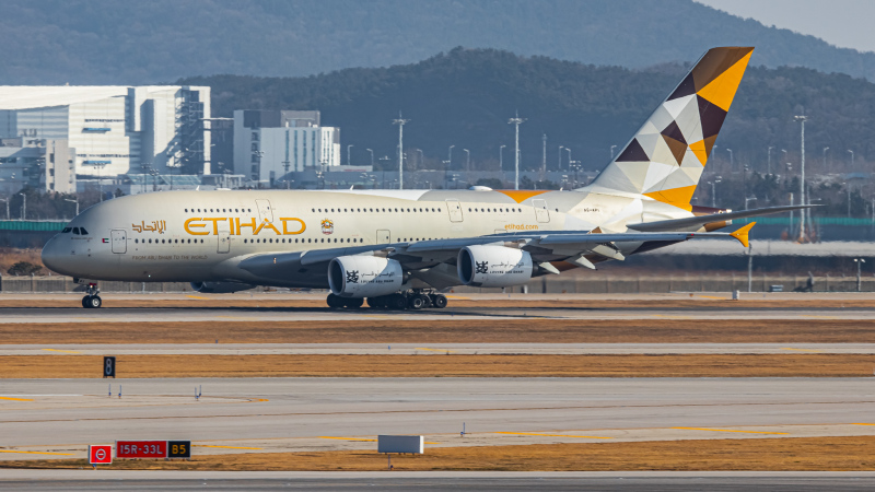 Photo of A6-API - Etihad Airways Airbus A380-800 at ICN on AeroXplorer Aviation Database