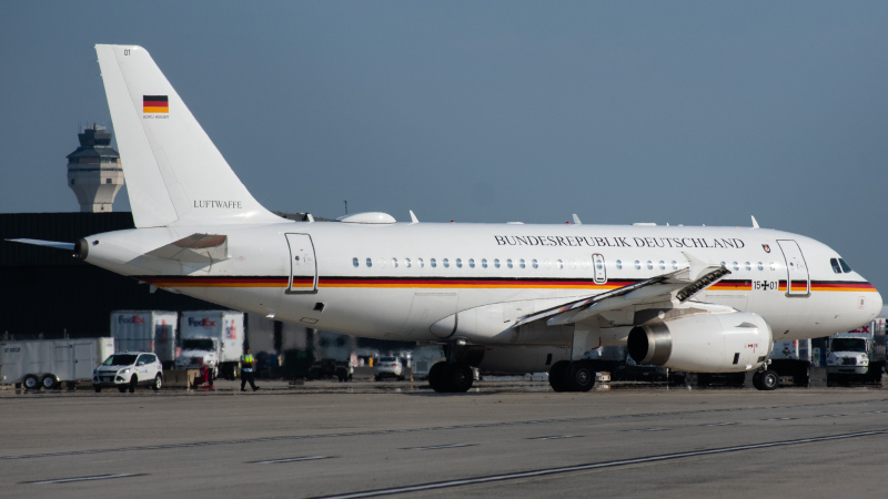 Photo of 15+01 - German Air Force Airbus A319 at IAD on AeroXplorer Aviation Database