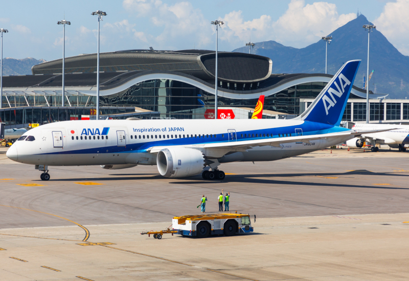 Photo of JA834A - All Nippon Airways Boeing 787-8 at HKG on AeroXplorer Aviation Database