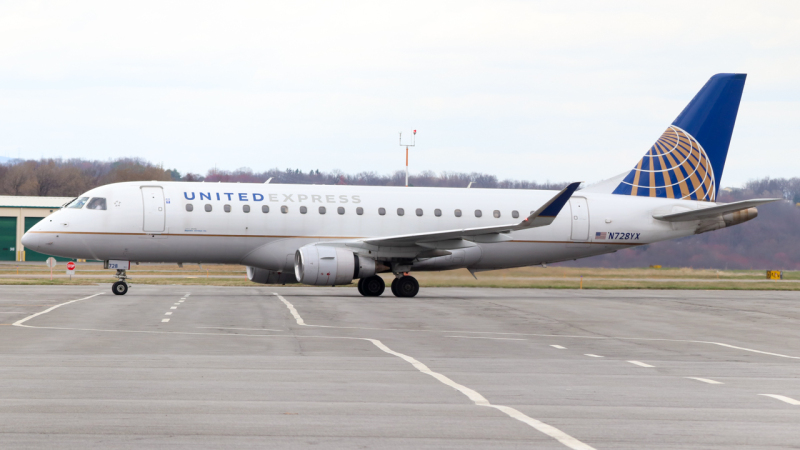 Photo of N728YX - United Express Embraer E175 at AVP on AeroXplorer Aviation Database
