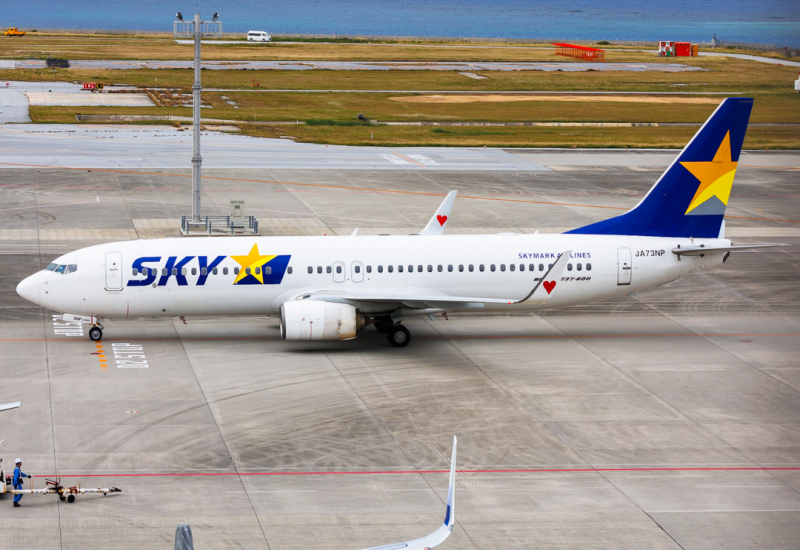 Photo of JA73NP - Skymark Airlines Boeing 737-800 at oka on AeroXplorer Aviation Database