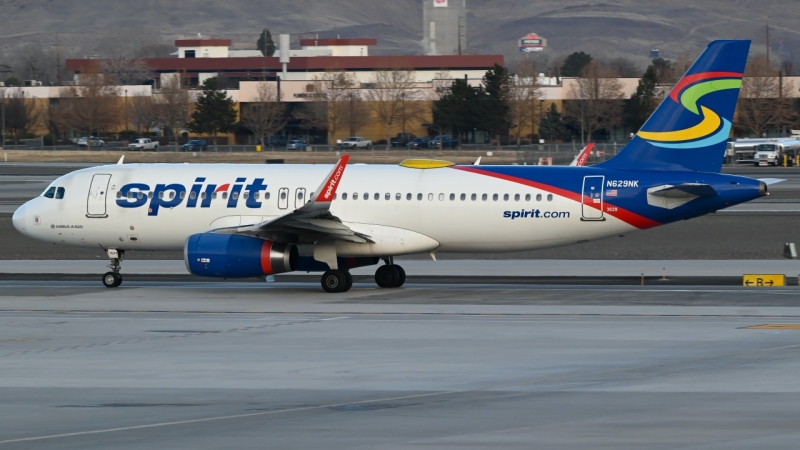 Photo of N629NK - Spirit Airlines Airbus A320 at RNO on AeroXplorer Aviation Database