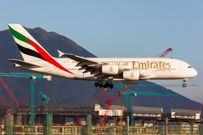 Photo of A6-EEF - Emirates Airbus A380-800 at HKG on AeroXplorer Aviation Database