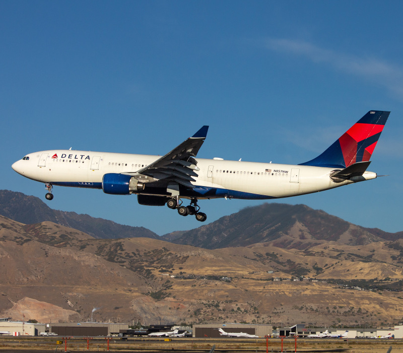 Photo of N857NW - Delta Airlines Airbus A330-200 at SLC on AeroXplorer Aviation Database