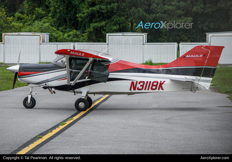 Photo of N3118K - PRIVATE Maule MXT-7 at EWN on AeroXplorer Aviation Database