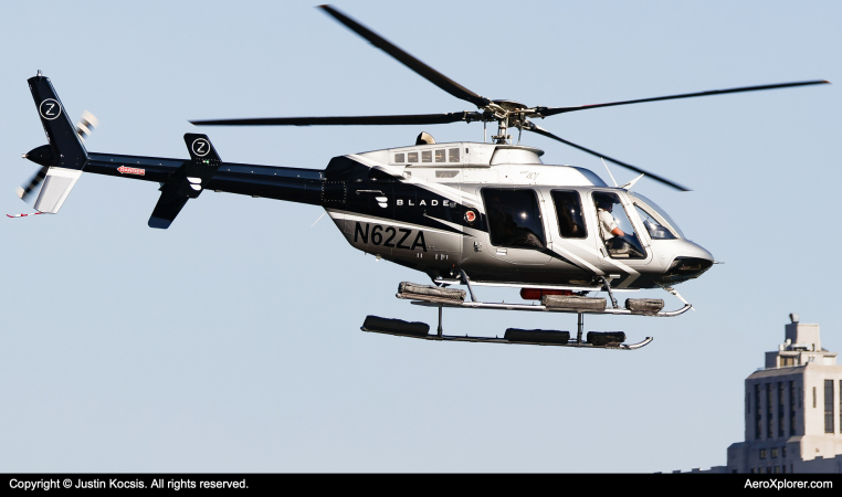 Photo of N62ZA - PRIVATE Bell 407 at JRB on AeroXplorer Aviation Database