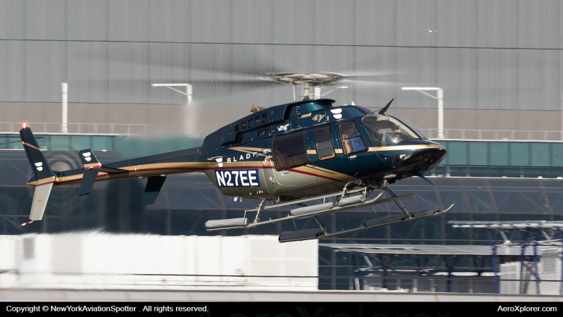 Photo of N27EE - PRIVATE Bell 407 at JRA on AeroXplorer Aviation Database