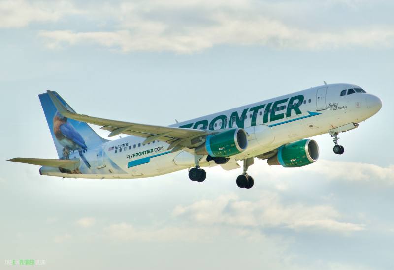 Photo of N230FR - Frontier Airlines Airbus A320 at GRB on AeroXplorer Aviation Database