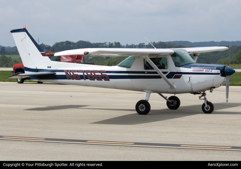 Photo of N67865 - PRIVATE Cessna 152 at LBE on AeroXplorer Aviation Database