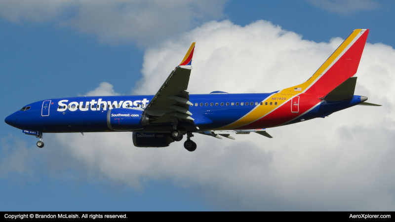 Photo of N8782Q - Southwest Airlines Boeing 737 MAX 8 at MCO on AeroXplorer Aviation Database