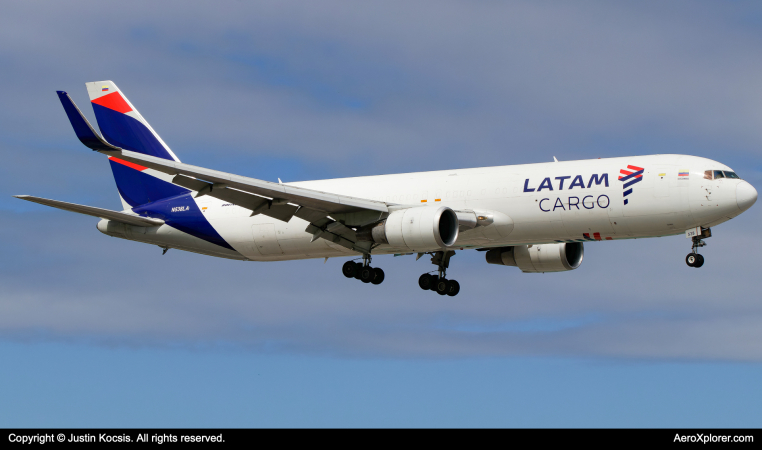 Photo of N538LA - LATAM Cargo Boeing 767-300F at MIA on AeroXplorer Aviation Database
