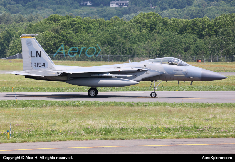Photo of 86-0154 - USAF - United States Air Force McDonnell Douglas F-15 Eagle at BAF on AeroXplorer Aviation Database
