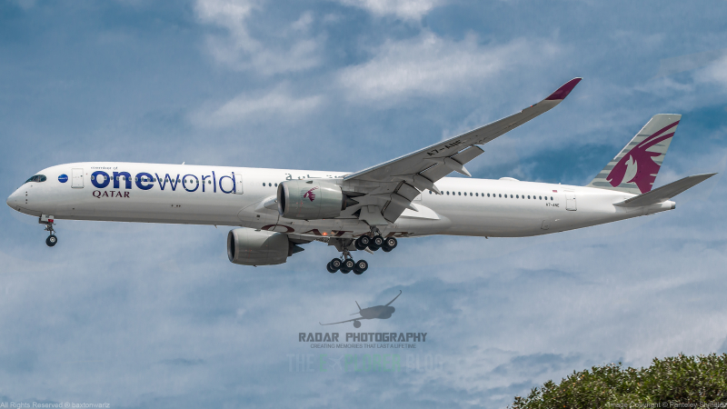 Photo of A7-ANE - Qatar Airways Airbus A350-1000 at SIN on AeroXplorer Aviation Database
