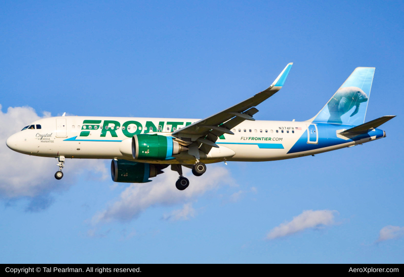 Photo of N374FR - Frontier Airlines Airbus A320NEO at BWI on AeroXplorer Aviation Database