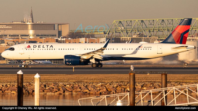 Photo of N546DN - Delta Airlines Airbus A321NEO at BOS on AeroXplorer Aviation Database