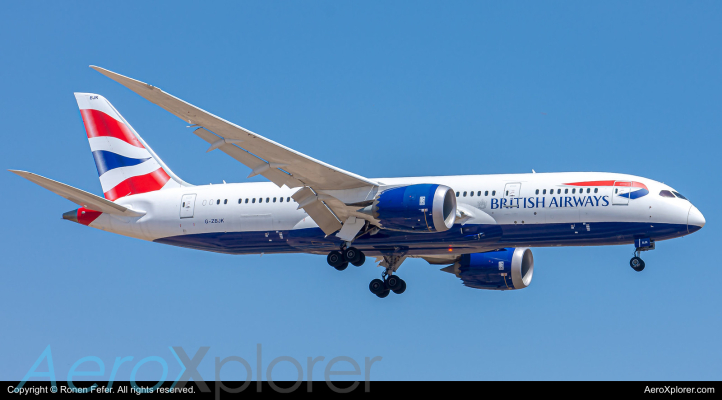 Photo of G-ZBJK - British Airways Boeing 787-8 at TLV on AeroXplorer Aviation Database