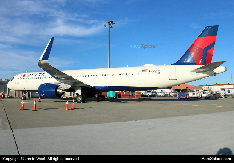 Photo of N578DN - Delta Airlines Airbus A321NEO at SJC on AeroXplorer Aviation Database