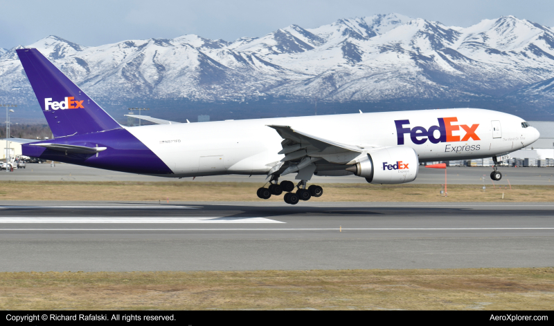 Photo of N873FD - FedEx Boeing 777-F at ANC on AeroXplorer Aviation Database