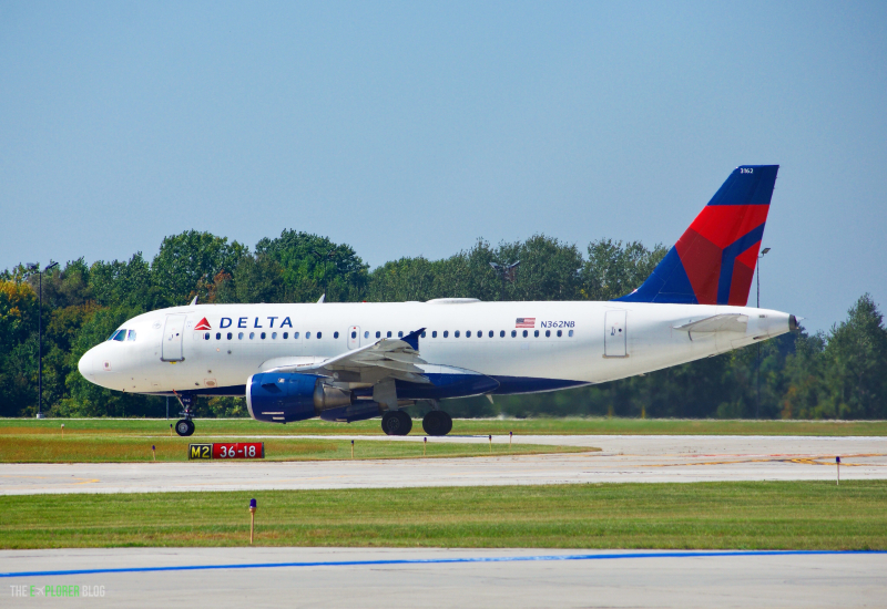 Photo of N362NB - Delta Airlines Airbus A319 at GRB on AeroXplorer Aviation Database