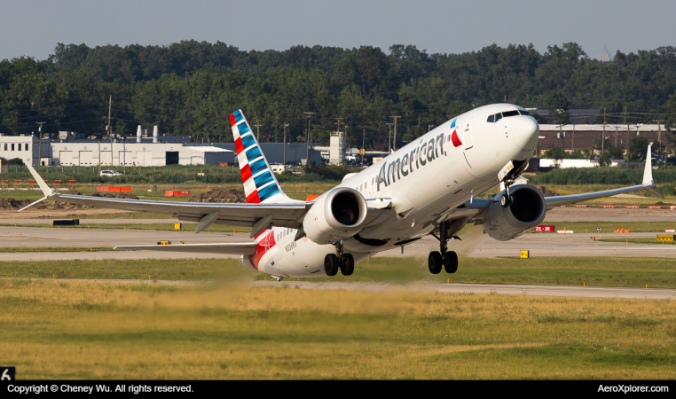 Photo of N336RU - American Airlines Boeing 737 MAX 8 at DTW on AeroXplorer Aviation Database